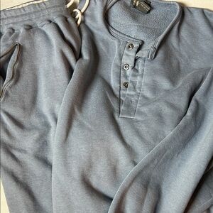 Men's Blue Lounge Pants Set
